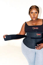 Load image into Gallery viewer, Latex Black Waist Trainer